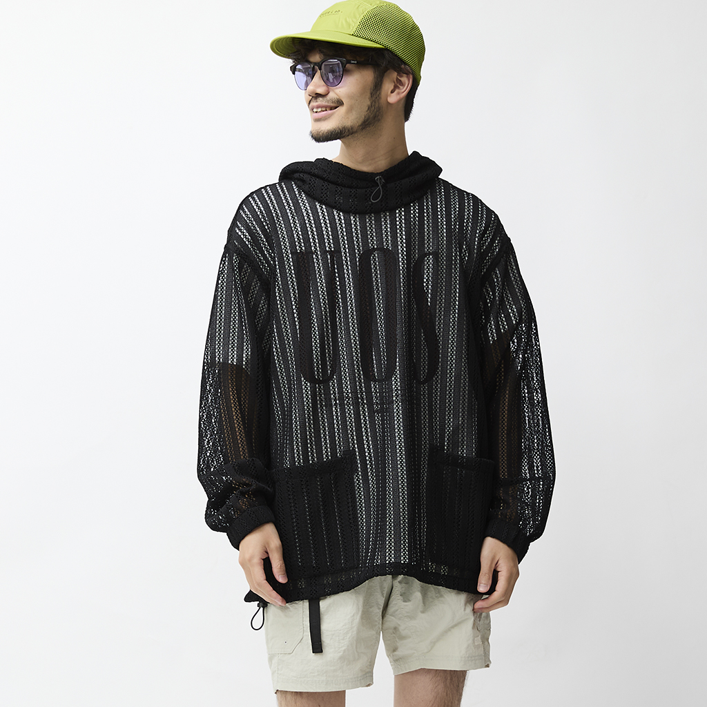 [ユニフォーム アウトドア スタンダード]LACE MESH FIELD HOODED PULLOVER
