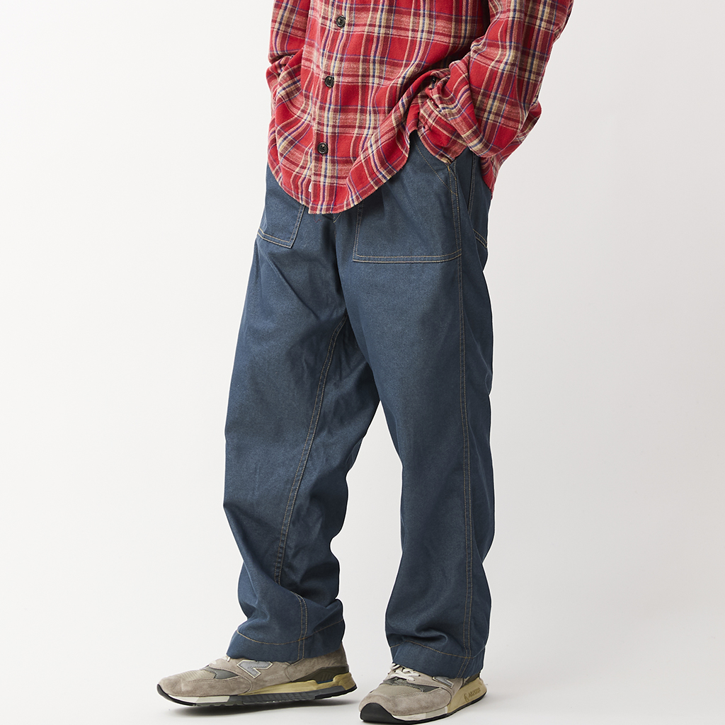 [ユニフォーム アウトドア スタンダード]LIGHTWEIGHT TECH DENIM WIDE BAKER PANTS