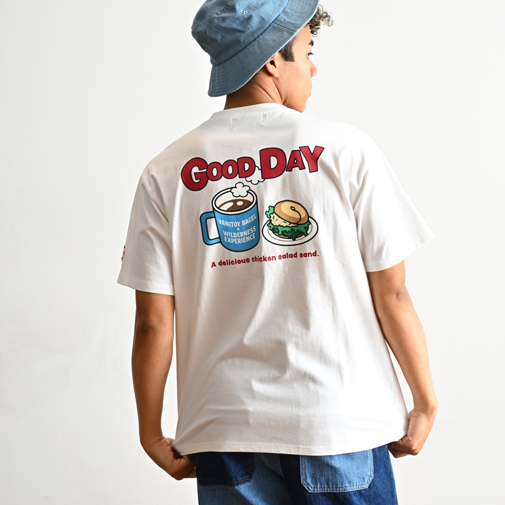 [ウィルダネスエクスペリエンス]バニトイベーグルコラボ コーヒー＆ベーグル TEE