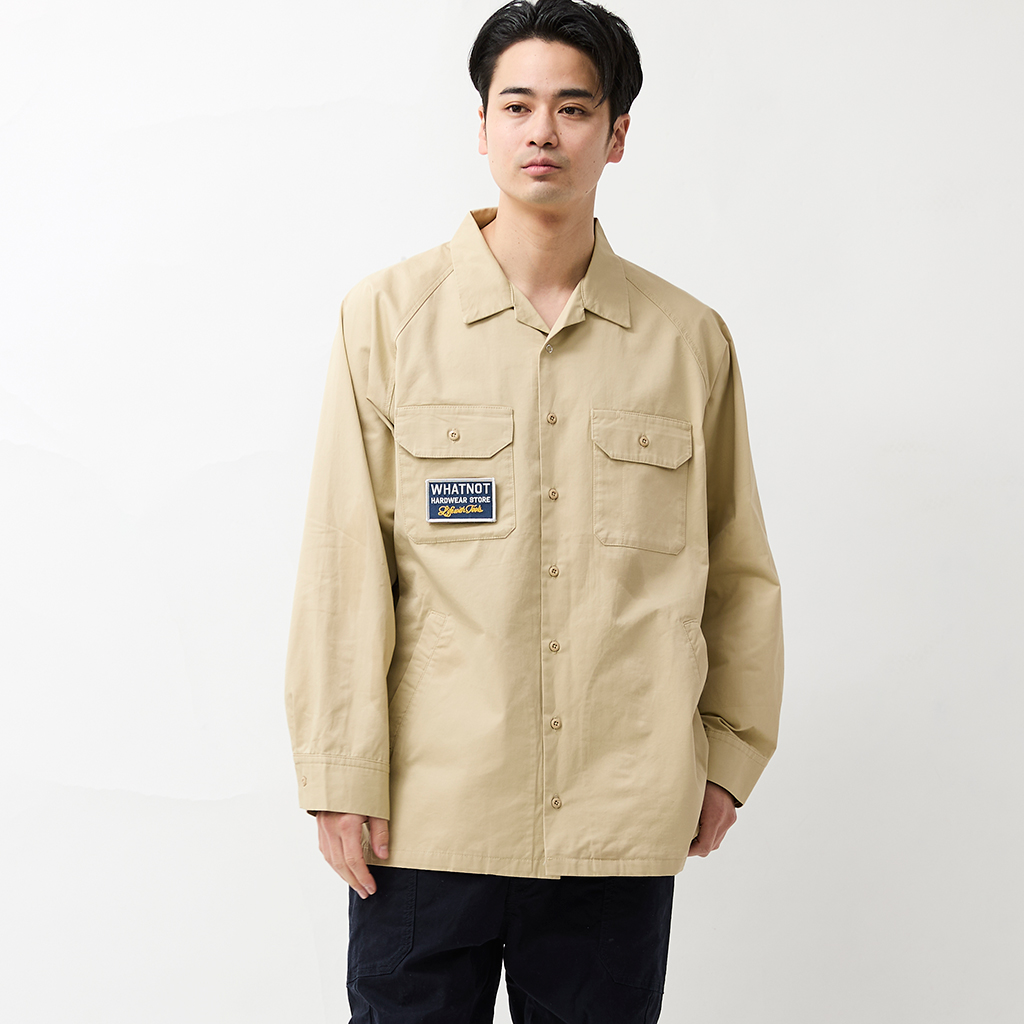 [ワットノット]WHATNOT×UNIVERSAL OVERALL ヘビーデューティーワークシャツ（オリジナルワッペンセット）
