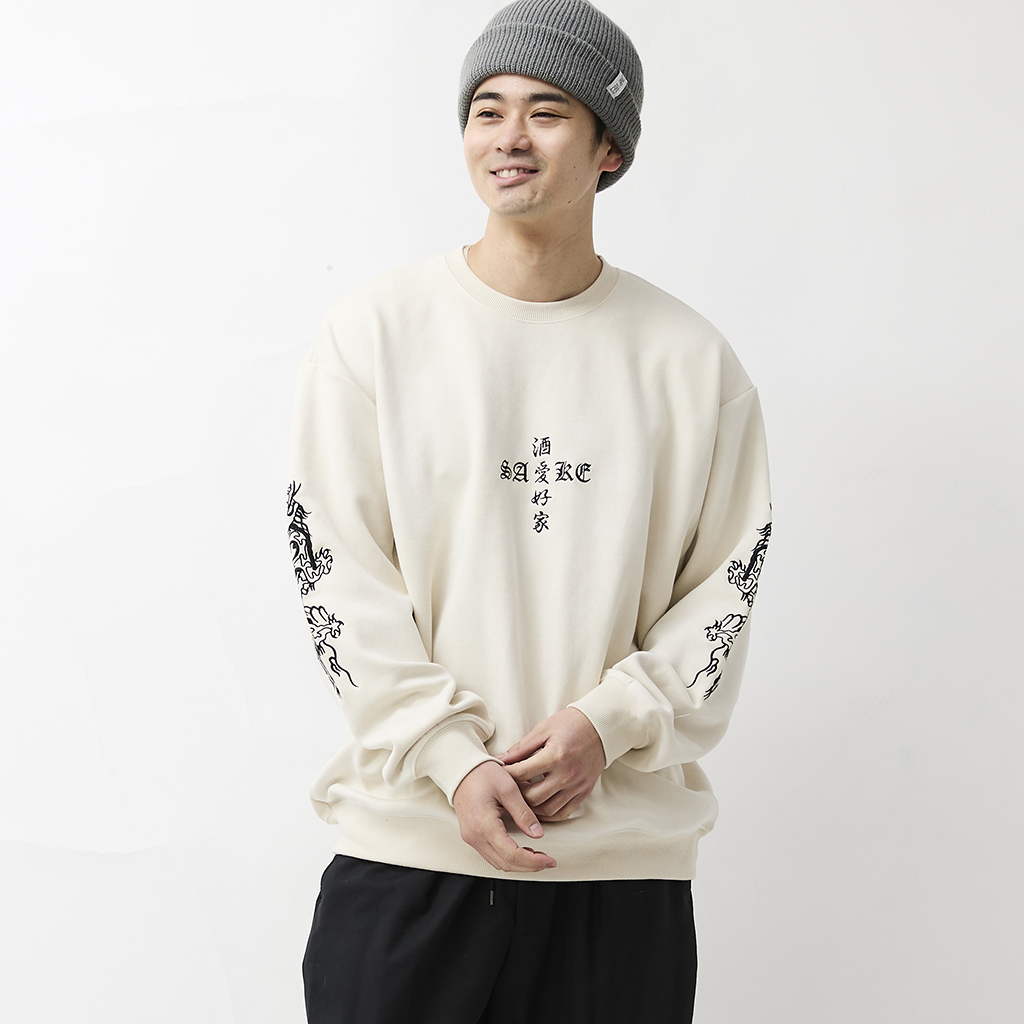 [ヨイドレ]酔虎と酔龍 クルーネック F スエード