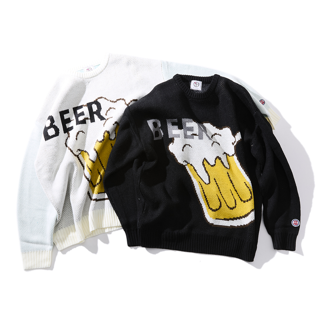 [ヨイドレ]BEER クルーネックニット
