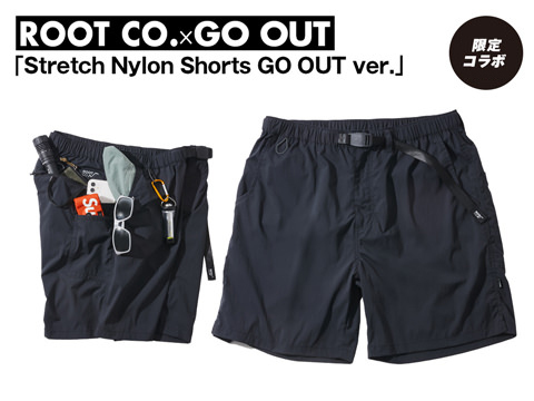 ROOT CO. × GO OUT「Stretch Nylon Shorts GO OUT ver.」